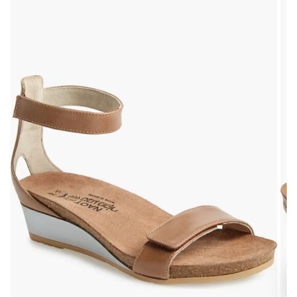 Naot Mermaid Cork Wedge Strappy Shoes Sandals - Picture 1 of 10